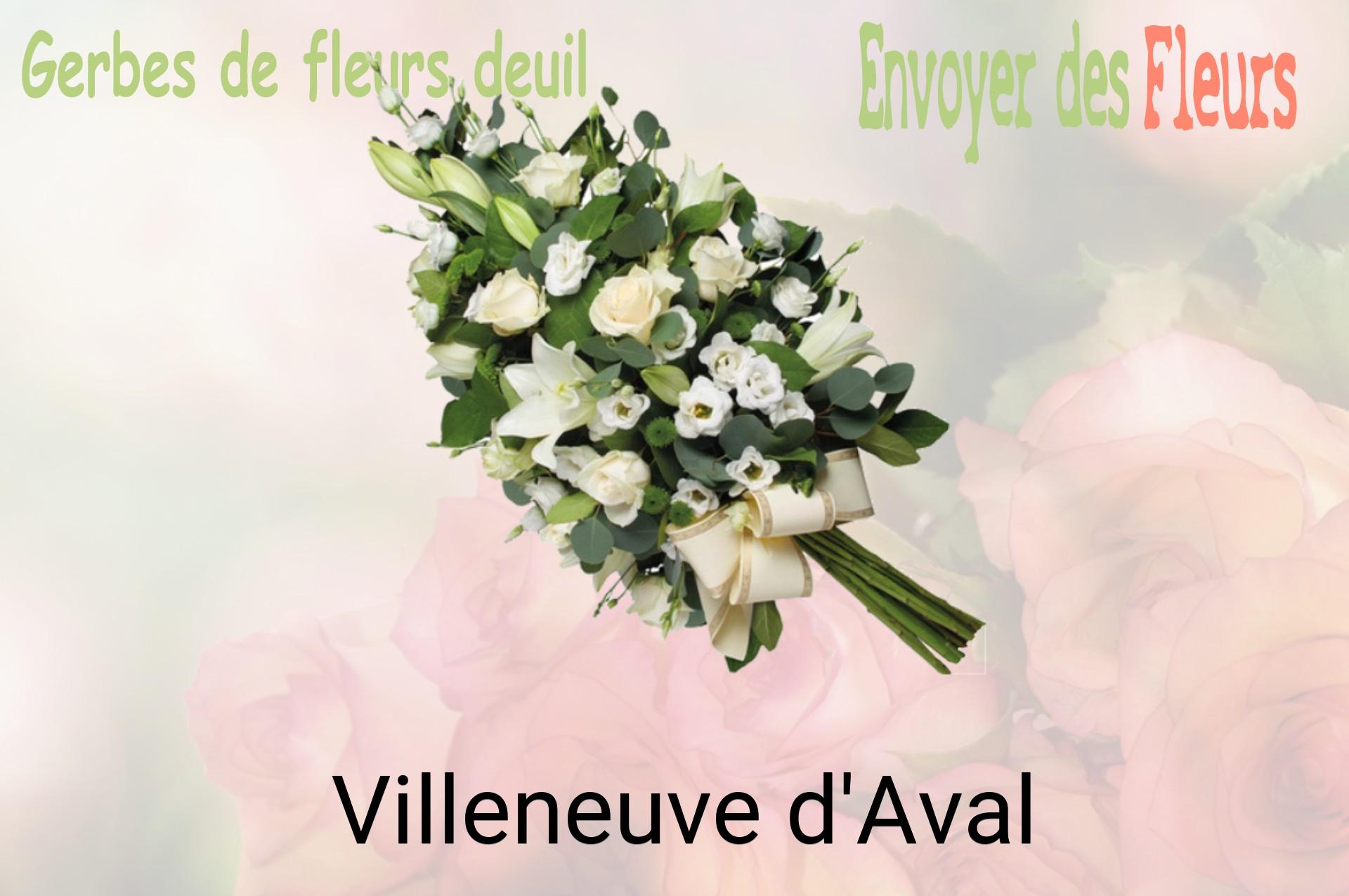 Gerbe de fleurs de deuil livrée à Villeneuve-d'Aval